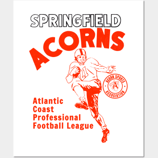 Defunct Springfield Acorns Football ACFL Posters and Art